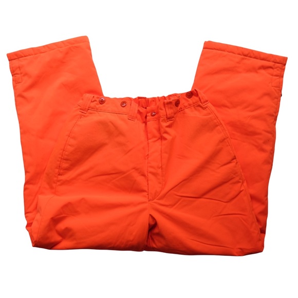 Woolrich Vintage GORE-TEX Nylon Pop Orange Hunting Waterproof Insulated Pants M